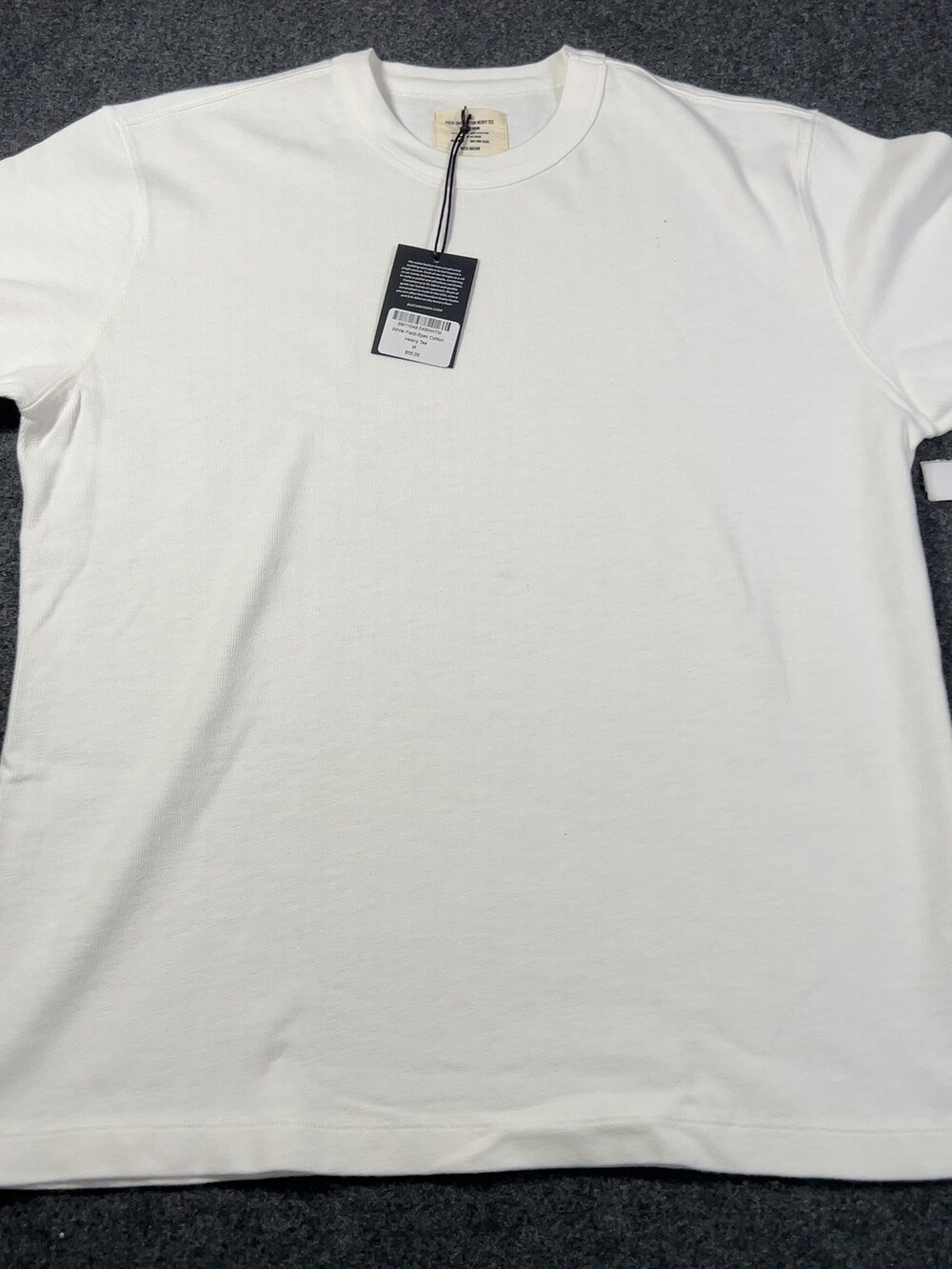 Buck Mason White Field-Spec Cotton Heavy Tee Mens Sz Medium NWI Msrp55 [ME8]